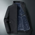 thumbnail image 1 of Munlar Venustas Heated Vests And Jackets- Fashion Casual Loose Plush Thick Stand Collar Long Sleeve Zipper Pocket Solid Mens Peacoat Jacket Christmas Winter Coat Clearance, 1 of 1
