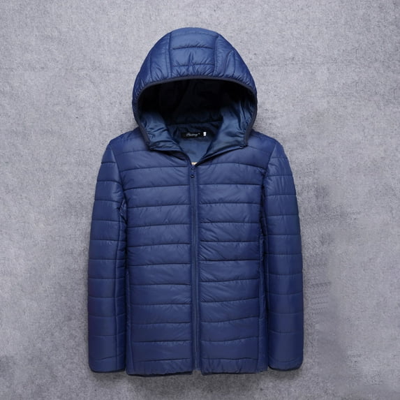 Munlar Winter Coats For Women,Men Solid Casual Thicken Hooded Zipper Youthful Vitality Cotton-padded Jacket Coats