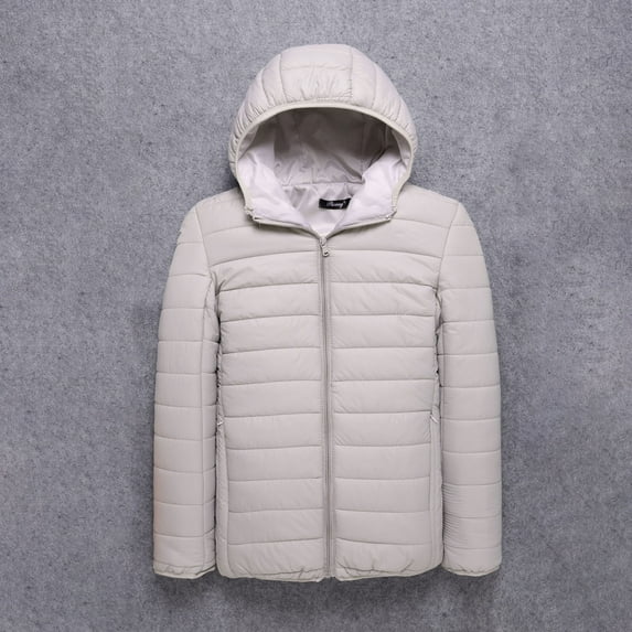 Munlar Winter Coats For Women,Men Solid Casual Thicken Hooded Zipper Youthful Vitality Cotton-padded Jacket Coats