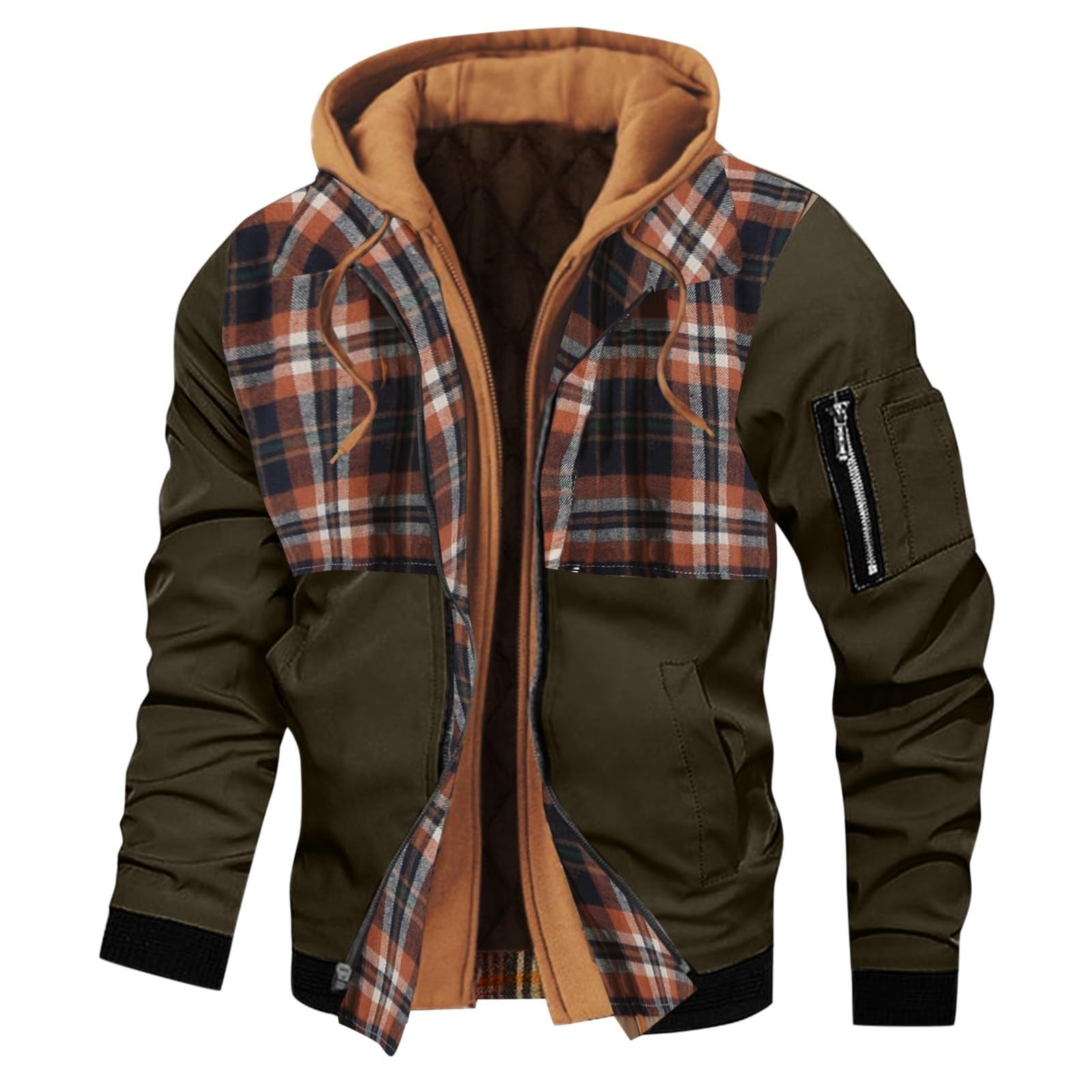 Munlar Winter Coats for Men Long Sleeve Men's Work Coats and Jackets