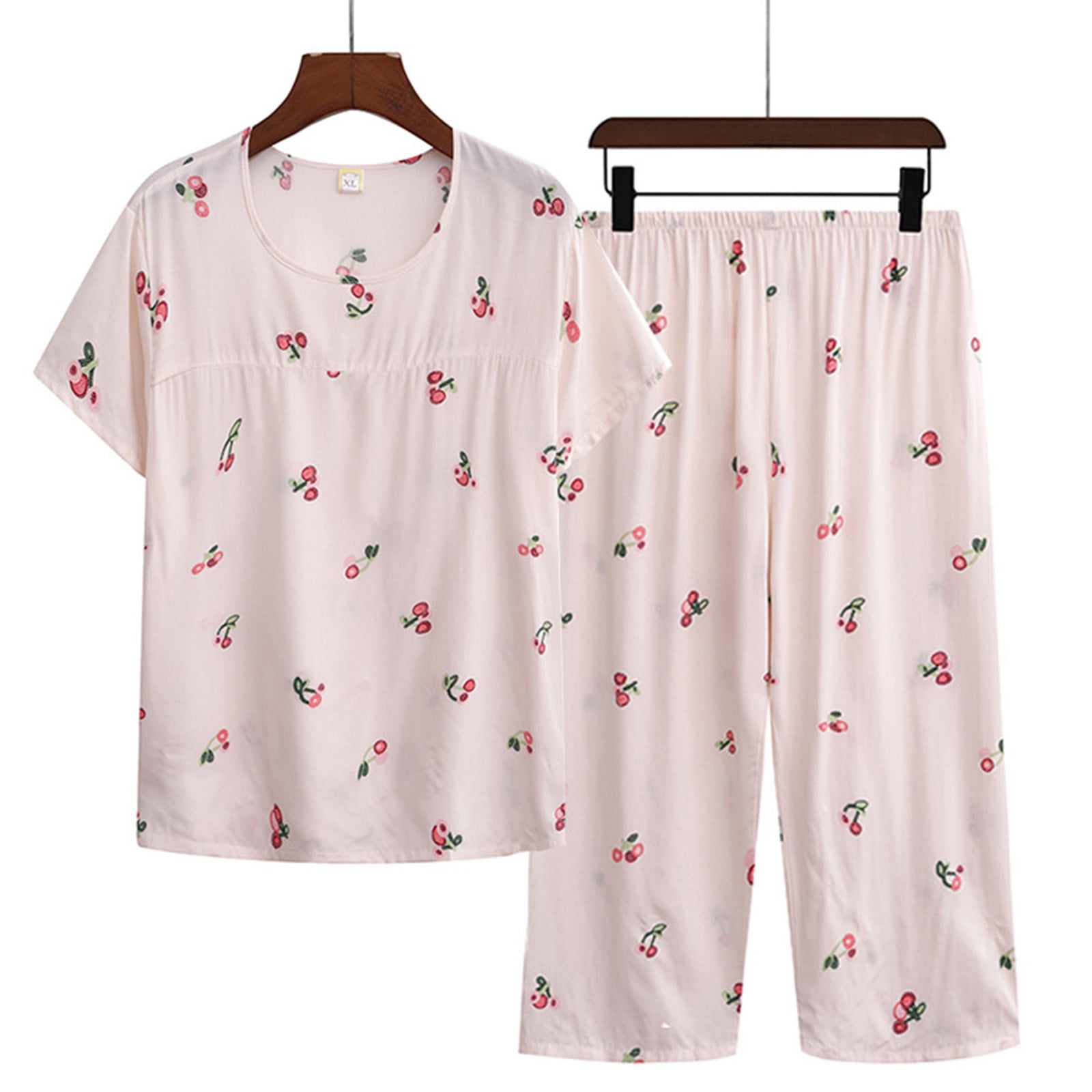 Munlar Women's Loungewear Tops and Capri Loose Multicolor Plus Size