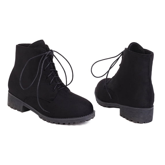 Munlar Women's Low-Heeled Mid Calf Boots-Little Girl Boots Warm Non Slip Walking Shoes Women Snow Christmas Womens Winter Boots