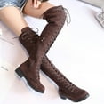 thumbnail image 1 of Munlar Women's Low-Heeled Over-The-Knee Boots-Christmas Pink Cowgirl Boots Non Slip Warm Chukka Women's Low-Heeled Over-The-Knee Boots Womens Winter Boots, 1 of 5