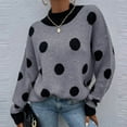 thumbnail image 1 of Munlar Womens Cardigan Sweaters,Women's O-Neck Knitted Polka Dot Pullover Fashion Knitted Sweater Sweatershirt Sweater, 1 of 8