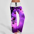 Munlar Womens Halloween Pants 2024 Fall Lounge Wide Leg Purple Pants