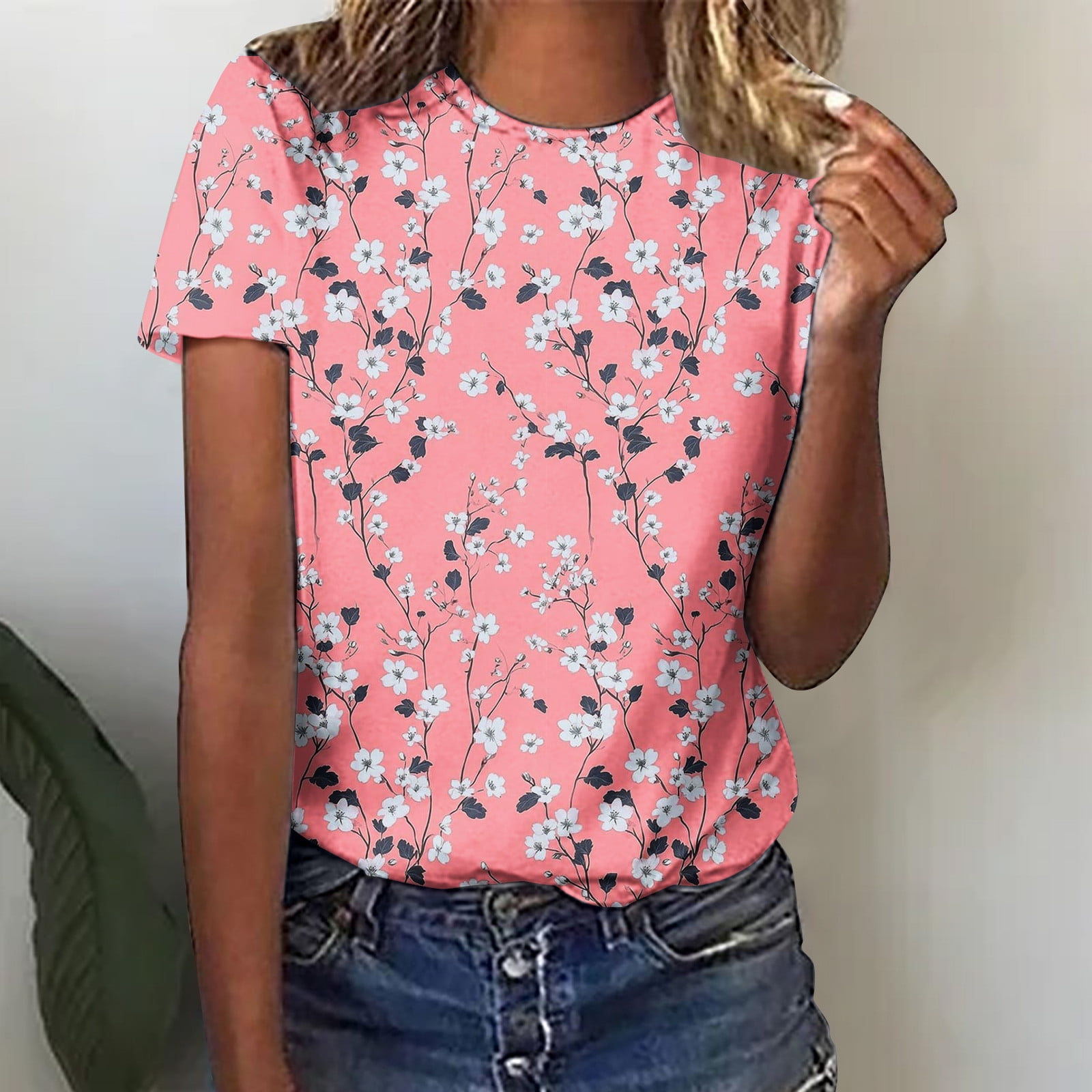 Women's Funny Cactus Graphic T-Shirt – Short Sleeve Vintage Print Top For Summer & Casual Wear - View #5