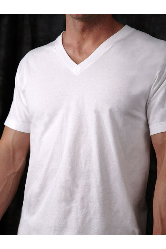 Men's 3-Pack V-Neck Tee, White, Small