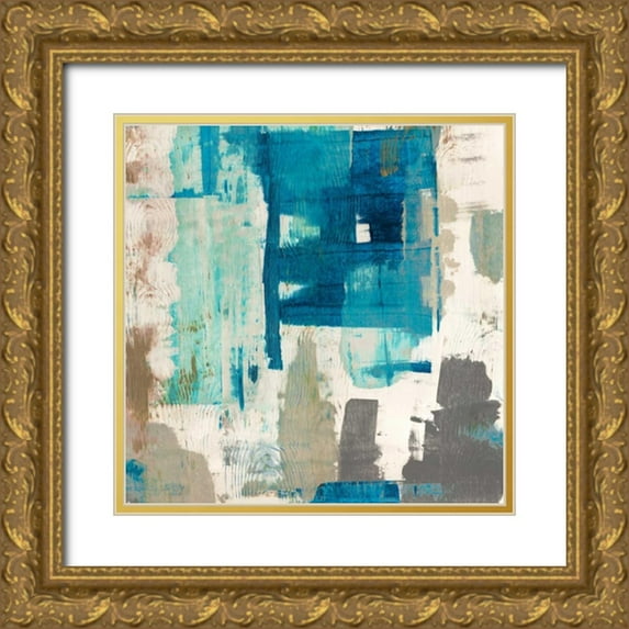 Munson, Anne 15x15 Gold Ornate Wood Framed with Double Matting Museum Art Print Titled - Lullaby on the Beach