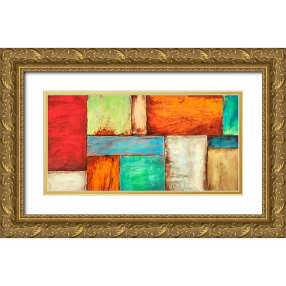 Munson, Anne 24x14 Gold Ornate Wood Framed with Double Matting Museum Art Print Titled - Colors of the Desert