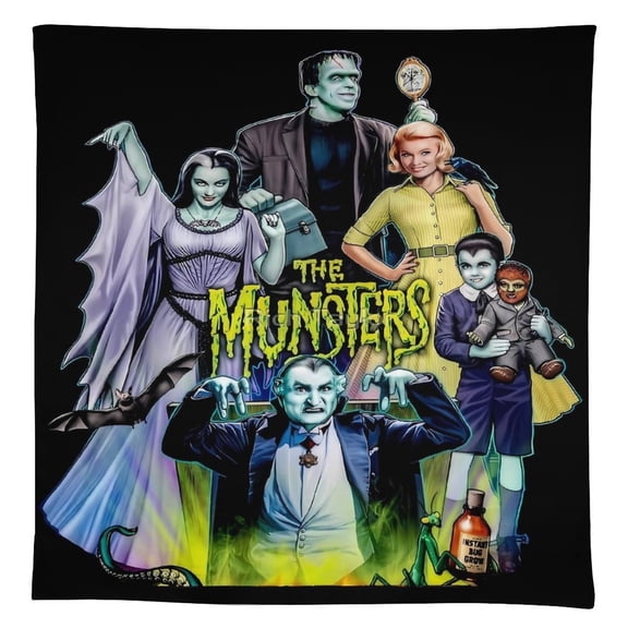 The Munsters Tablecloth, Washable Reusable Rectangular Tablecloth Table Cover for Birthday Celebrations And Events, Birthday Party Decorations 55"x55"