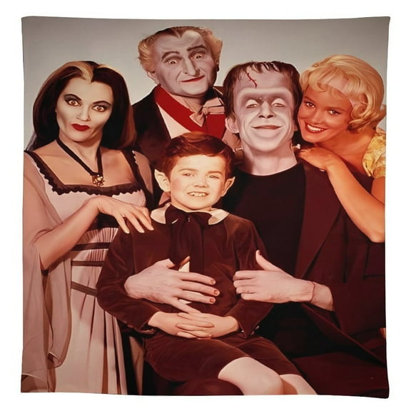 The Munsters Tablecloth, Washable Reusable Rectangular Tablecloth Table Cover for Birthday Celebrations And Events, Birthday Party Decorations 55"x55"