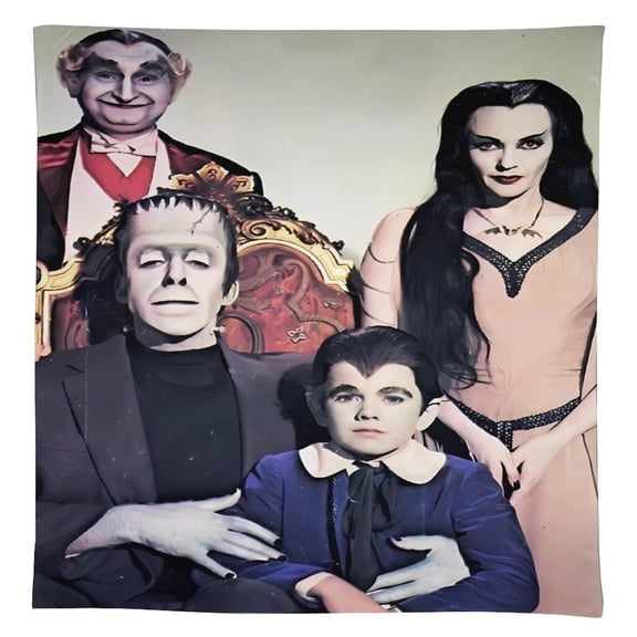 The Munsters Tablecloth, Washable Reusable Rectangular Tablecloth Table Cover for Birthday Celebrations And Events, Birthday Party Decorations 55"x55"