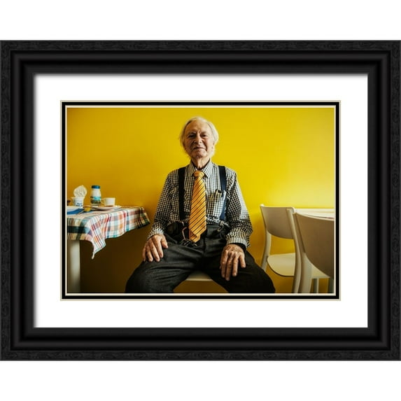 Muolo, Vito 24x18 Black Ornate Wood Framed with Double Matting Museum Art Print Titled - Guido