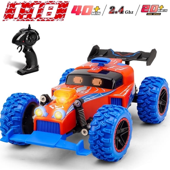 Gmdisc 1:18 Rc Car for Kids, 4WD Off-Road Remote Control Car, 20+Km/H Off-Road 2.4 GHz RC Car Gifts for Boys/Girls Ages 6+