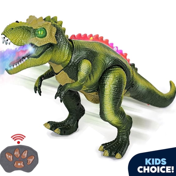 Gmdisc Remote Control Walking Dinosaur, Electric T rex Dinosaur Robot Toy with Light Sound, Best Dinosaur Toys Gift for 3+ age