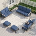 thumbnail image 1 of Muphyers 6 Piece Patio Furniture Set with Ottomans, 5.1" Thick Cushions Patio Conversation Sets, Ergonomic Design Outdoor Sectional Furniture Set for Balcony, Porch, Backyard,Navy Blue, 1 of 12