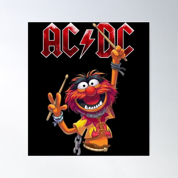 Muppet Animal Drummer X Abdc The Muppet Show Poster Wall Art, Modern Wall Decor For Living Room Bedroom, 12x18 UNFRAMED