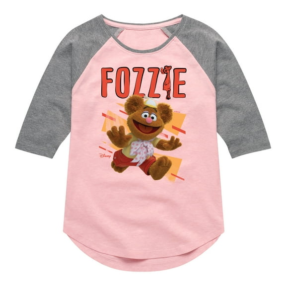 Muppet Babies - Baby Fozzie - Toddler & Youth Girls Raglan Graphic T-Shirt