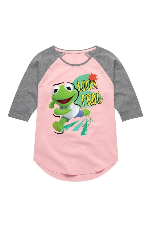 - Kermit - Toddler & Youth Girls Raglan Graphic T-Shirt
