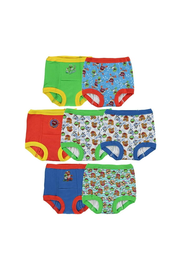 Muppet Babies Boys 7-Pack Training Pants Underwear Toddler Little Kid Infant Baby Piggy Kermit Animal Gonzo