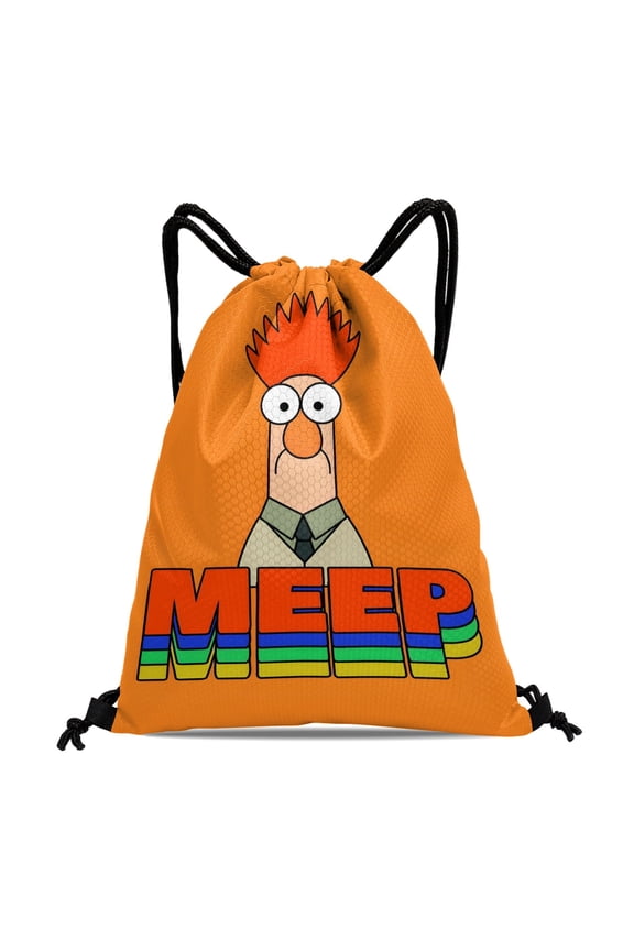 Muppet Babies Pattern With Drawstring Pocket 14*16 Inches Comfortable Fabric Fashionable And Practical Showcasing Style