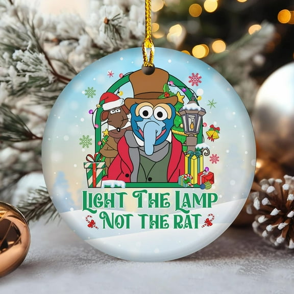 Muppet Christmas Carol Ceramic Ornament, Gonzo and Rizzo Holiday Decoration, Custom Christmas Tree Ornament, Ornament 2025