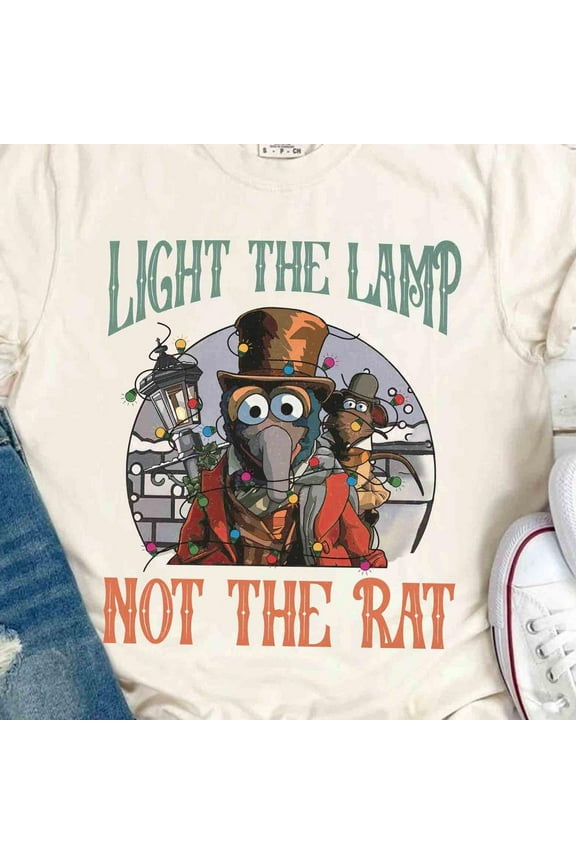 Muppet Christmas Carol Gonzo Rizzo Light The Lamp Not The Rat Shirt, Disney Mickey;S Very Merry Xmas Party Tee, Disneyland Holiday Trip Gift