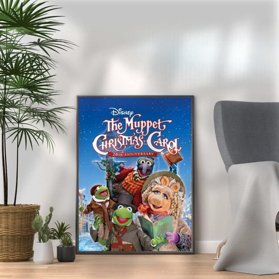 Muppet Christmas Carol Movie Poster: Festive Film Wall Art, Unframed Canvas Size 8x12
