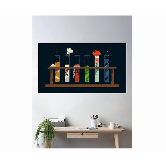 Muppet Science Chemistry Poster Wall Art Home Decor Office Wall Art Living Room Decor, Paper Poster Only