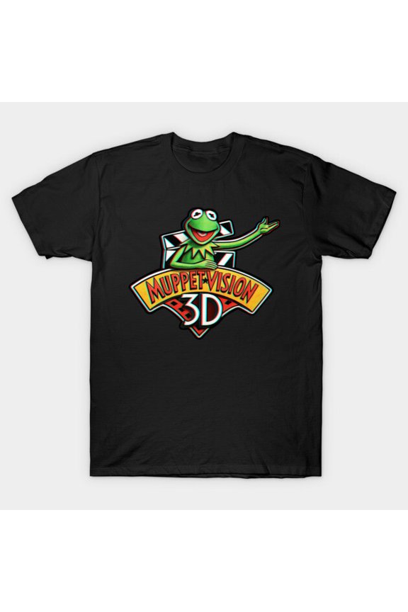 Muppet Vision 3D Effect Retro Theme Park Nostalgia Tee Unisex T-Shirt, for men & women, up to size 5XL
