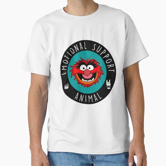 Muppets Animal Emotional Support Animal Drummer Rock Band Parody T-Shirt