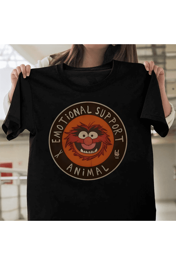 Muppets Emotional Support Animal Kermit Miss Piggy Gonzo Fozzie Bear Funny V40817 Unisex T-Shirt, Size Up to 5XL