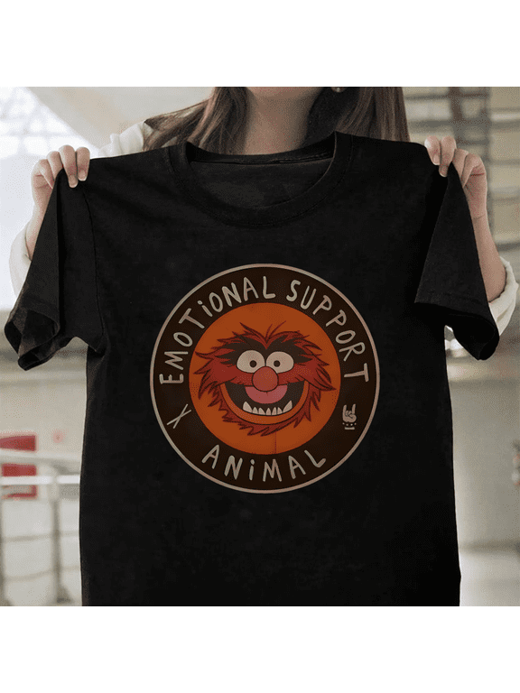 Muppets Emotional Support Animal Kermit Piggy Gonzo Funny Unisex T-Shirt, for men & women, up to size 5XL.