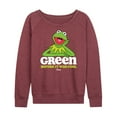 thumbnail image 1 of Muppets - Green Before It Was Cool - Women's Lightweight French Terry Long Sleeve Shirt, 1 of 5