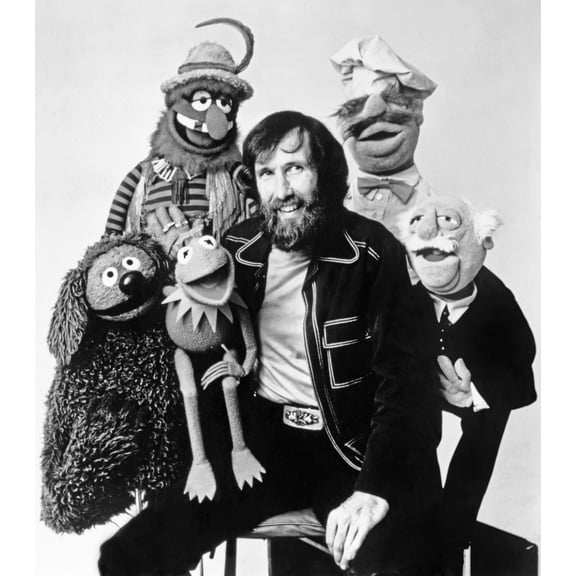 Muppets Group Picture Black and White Portrait Photo Print (24 x 30)