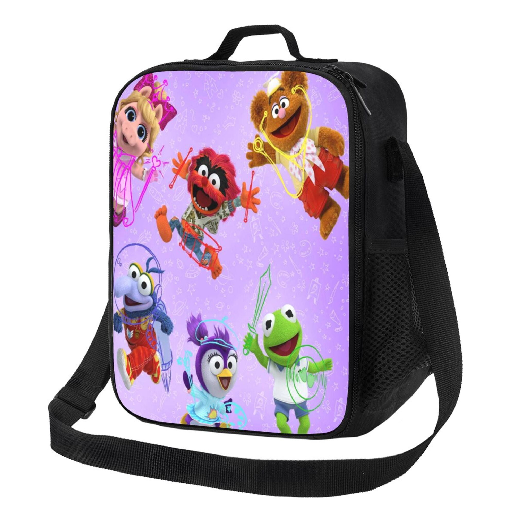Muppets Hearts Babies Purple Lunch Bag Tote Shoulder Bags Insulated ...