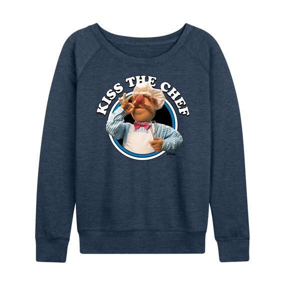 Muppets - Kiss The Chef - Women's Lightweight French Terry Long Sleeve Shirt