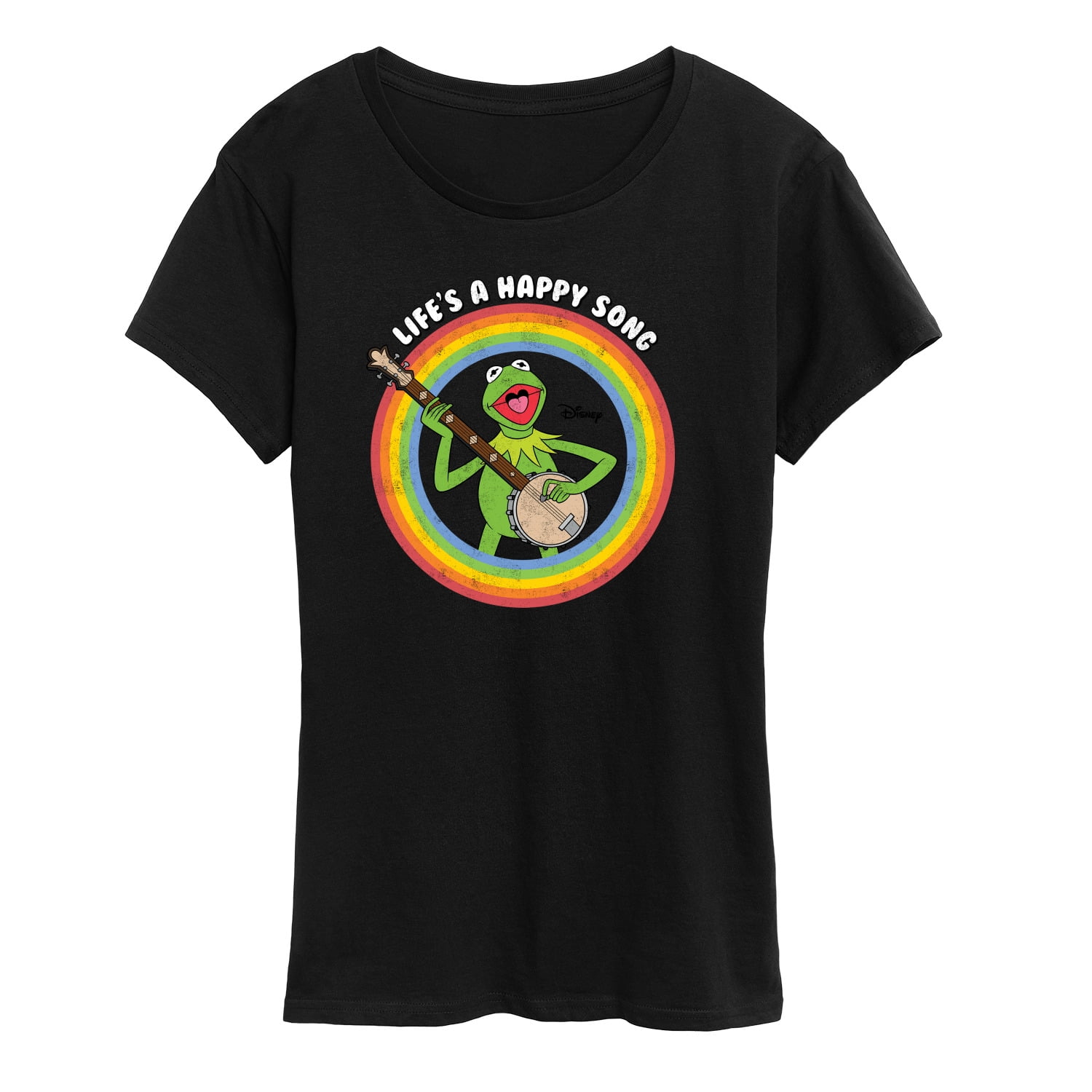 Muppets - Life's A Happy Song Kermit - Ladies Short Sleeve Classic Fit Tee