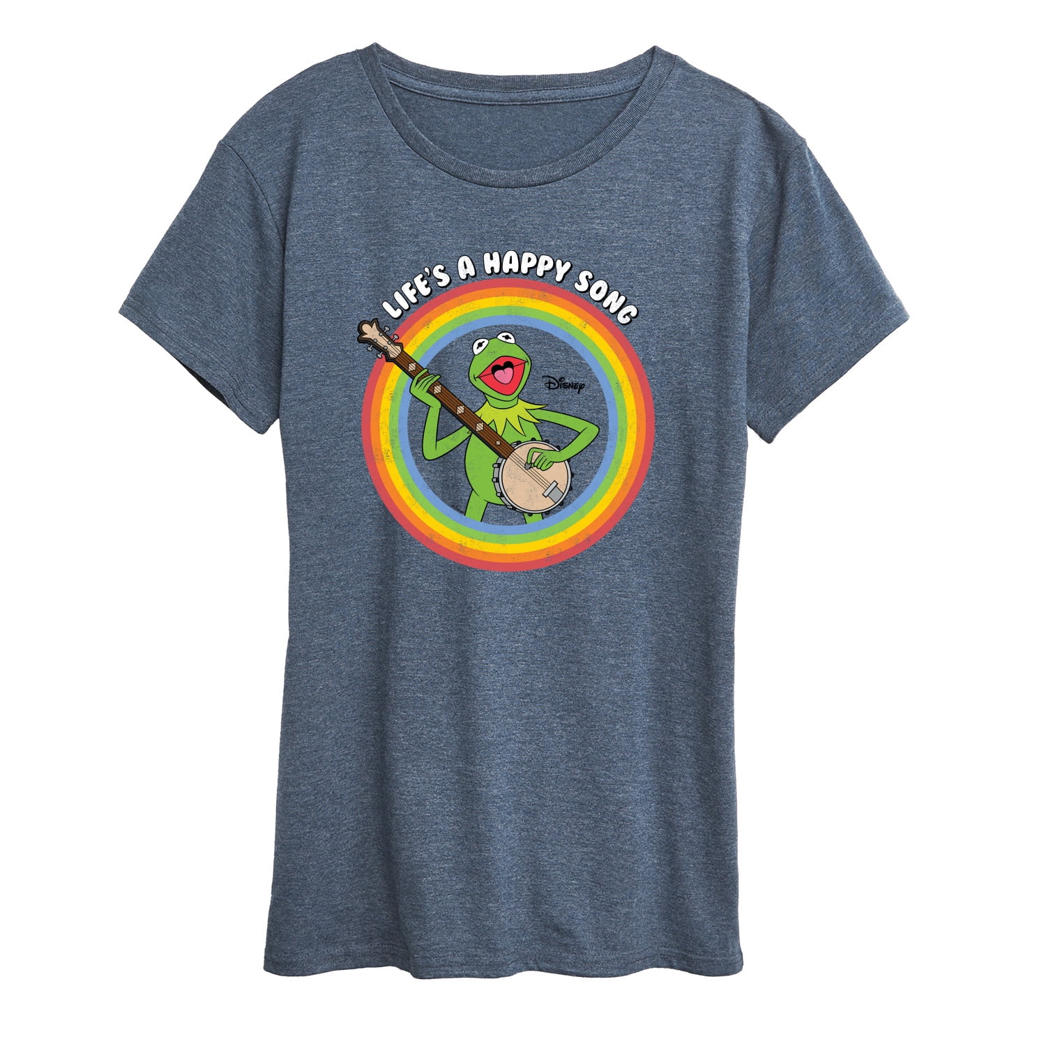 Muppets - Life's A Happy Song Kermit - Ladies Short Sleeve Classic Fit Tee