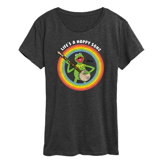 Muppets - Life's A Happy Song Kermit - Ladies Short Sleeve Classic Fit Tee