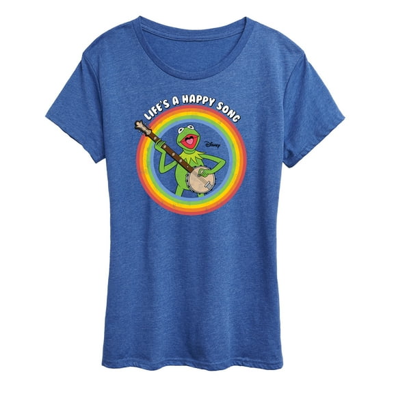 Muppets - Life's A Happy Song Kermit - Ladies Short Sleeve Classic Fit Tee