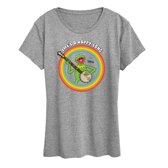 Muppets - Life's A Happy Song Kermit - Ladies Short Sleeve Classic Fit Tee