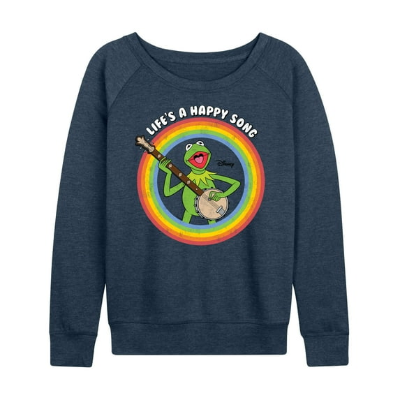 Muppets - Life's A Happy Song - Women's Lightweight French Terry Long Sleeve Shirt
