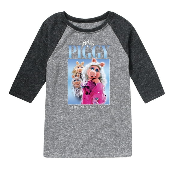 Muppets - Miss Piggy Original Diva - Toddler And Youth Raglan Graphic T-Shirt