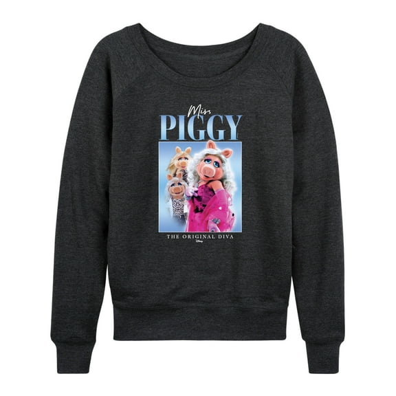 Muppets - Miss Piggy The Original Diva - Women's Lightweight French Terry Long Sleeve Shirt