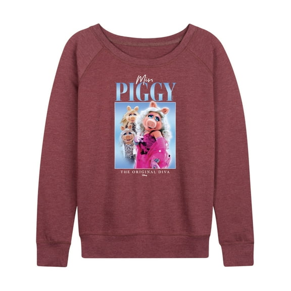 Muppets - Miss Piggy The Original Diva - Women's Lightweight French Terry Long Sleeve Shirt