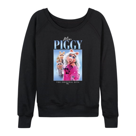 Muppets - Miss Piggy The Original Diva - Women's Lightweight French Terry Long Sleeve Shirt