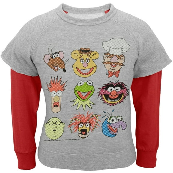Muppets - Raver Faces Juvy Reversible Crewneck Sweatshirt - Juvy 5/6