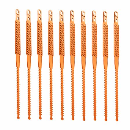 Mupvlun 10 Pcs Reusable Anti- Snow Chains - Portable Snow Tire Chain for Pickup Trucks & SUV - Emergency Snow Non- Cable Tie Orange