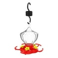 thumbnail image 1 of Mupvlun 16 oz Hummingbird Feeder - Outdoor Feeder with Built-in Ant Guard & Bee-Proof Design, 5 Feeding Ports, Wide Mouth for Easy Filling, Detachable Base for Easy Cleaning Red, 1 of 8
